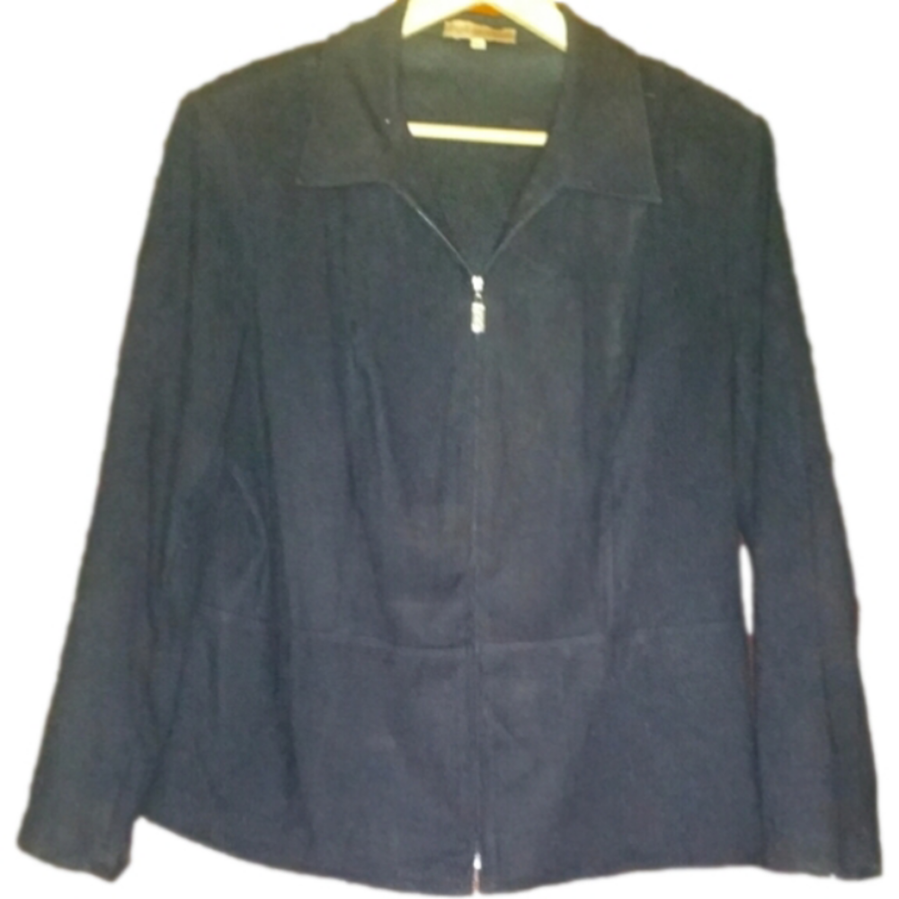 "Notations" Black Casual Zip Jacket - image 1